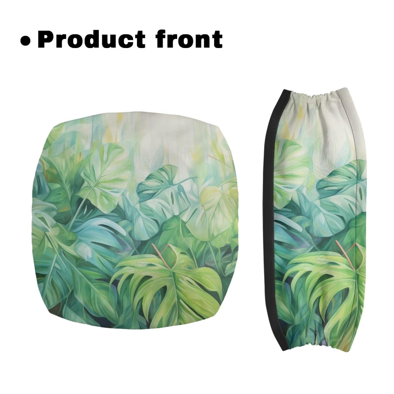 Uorisanigo Protection Cover for Rollator Walker with Seat Green Leaves Universal Rollator Walker Seat and Backrest Covers Dust Proof Cover for Rollator Walker Accessories