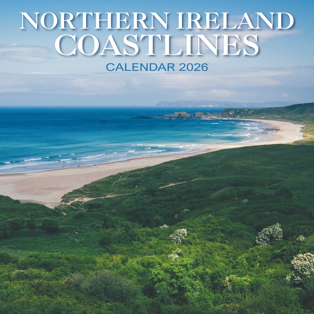 2026 Northern Ireland Calendar: Northern Ireland Coastlines - Square Wall Calendar - Month to View - 12 Months