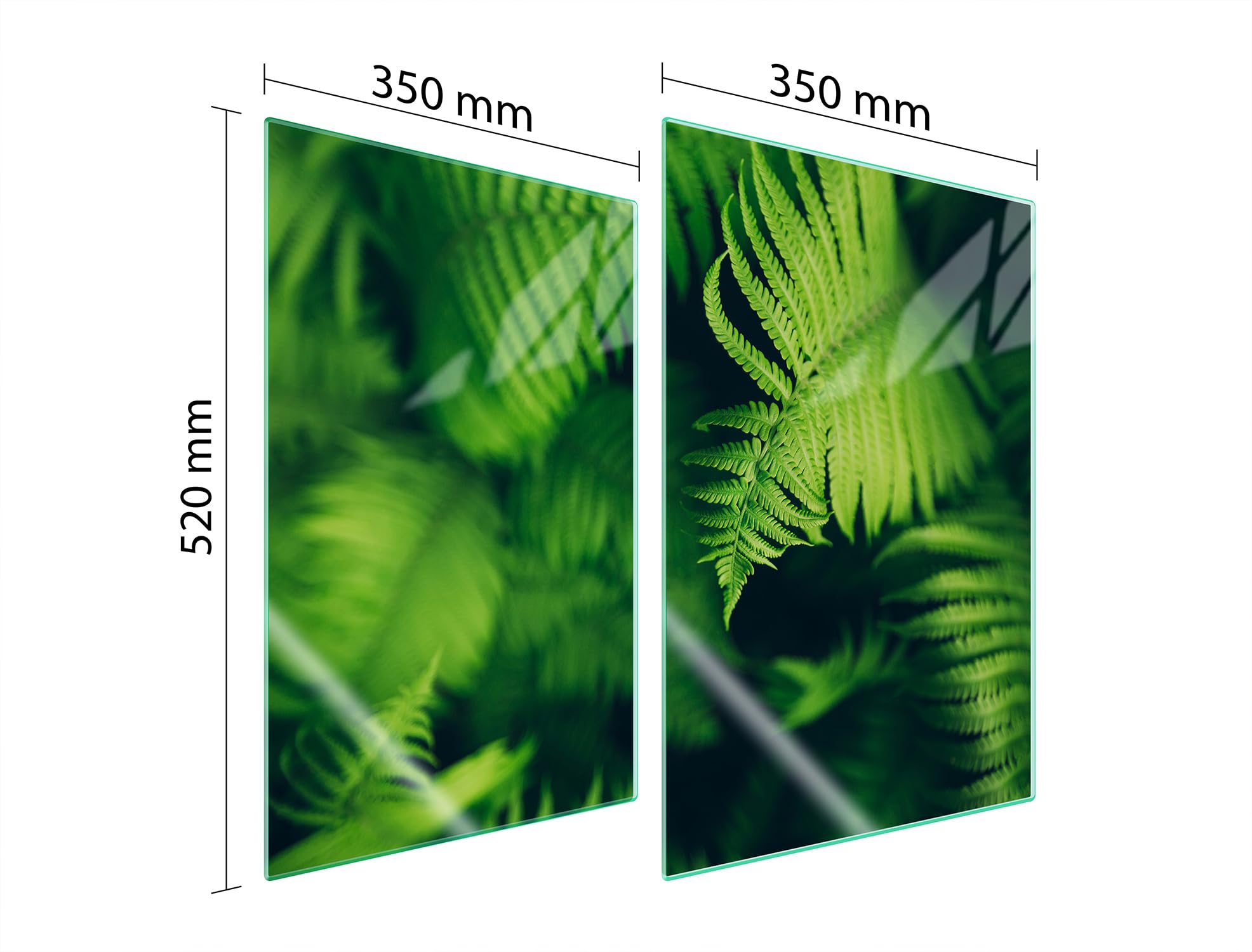 TMK ArtDeko Placa protectora de vitrocerámica 35 x 52 cm 2 piezas cocina eléctrica universal para inducción protección contra salpicaduras tabla de cortar de vidrio templado, Hoja