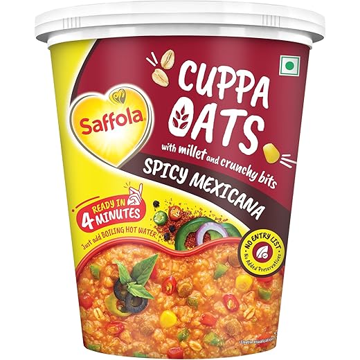 Saffola Cuppa Oats Spicy Mexicana - Weight Management 44G