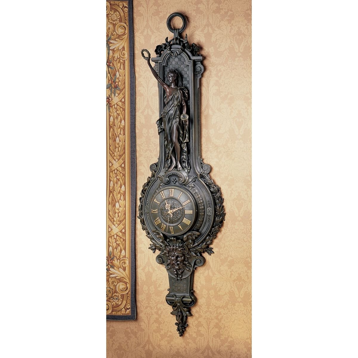 Design Toscano La Liberte Grande Palace Sculptural Wall Clock