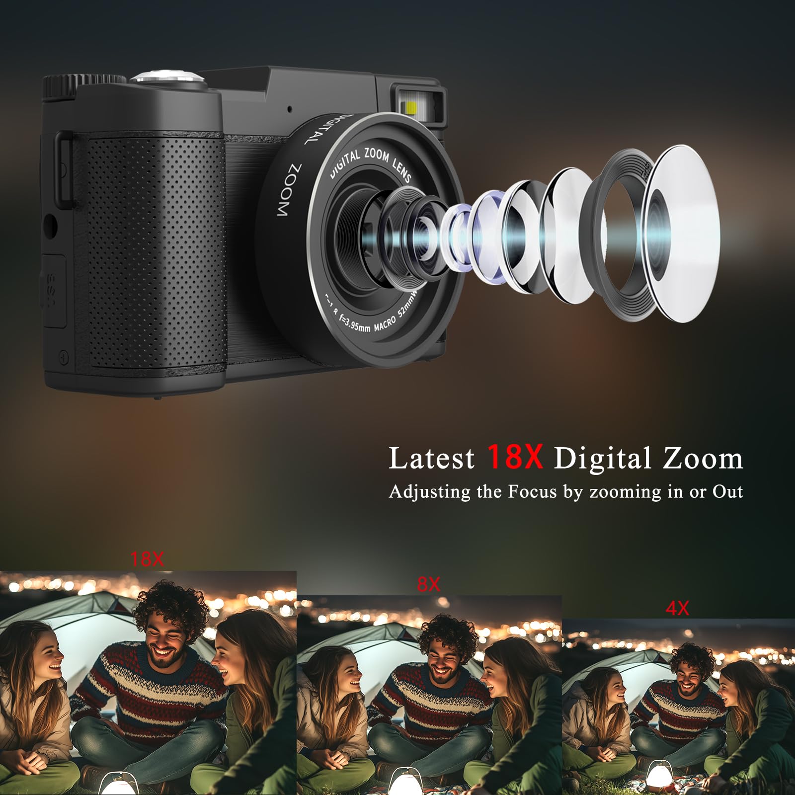 5K デジタルカメラ 64MP Amazon.com : 5K Digital Camera for Photography 64MP Auto-Focus