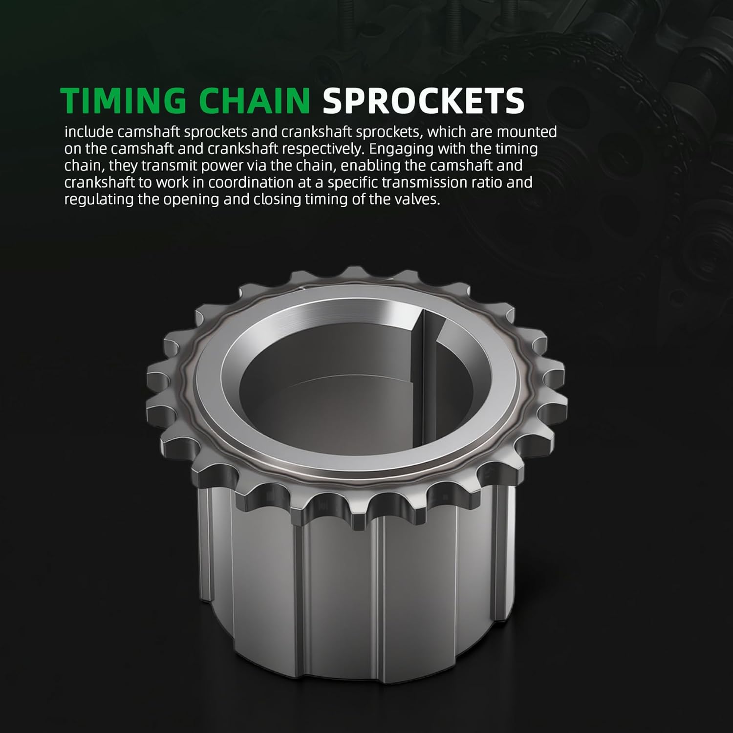 3pcs Engine Timing Chain Kit with Sprocket & Tensioner, for Cadillac CT5 CTS Escalade, for Chevrolet Camaro Corvette Express Silverado Suburban Tahoe, for GMC Savana Sierra Yukon,14-22
