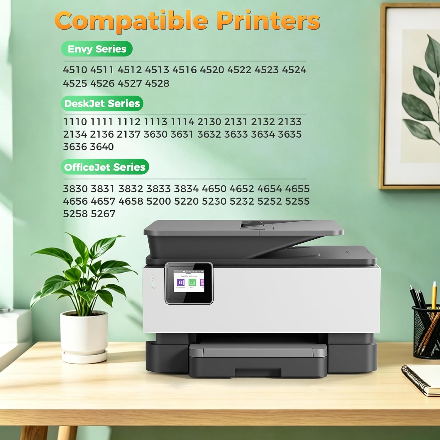 63XL Ink Cartridges Compatible for HP 63 XL Works with Office Jet 3830 3833 image 2