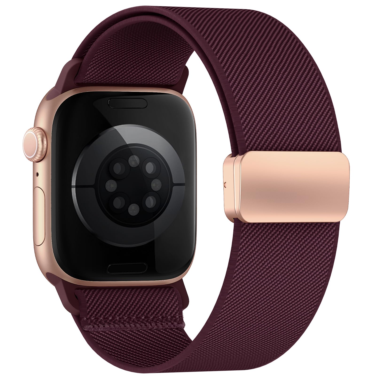 Yoohoo Elastisch Armband für Apple Watch Armband 40mm 42mm 44mm 46mm 41mm 45mm 38mm 49mm,Nylon Stoff Band Sport Strap Damen Herren für iWatch Series 11 10 9 8 7 6 5 4 3 SE/2 Ultra/Ultra 2/3