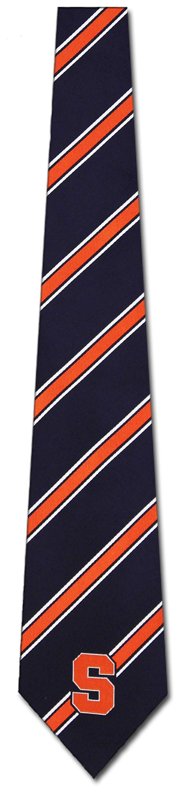 Eagles Wings Syracuse Striped Mens Neck Tie with College Sports Team Logo