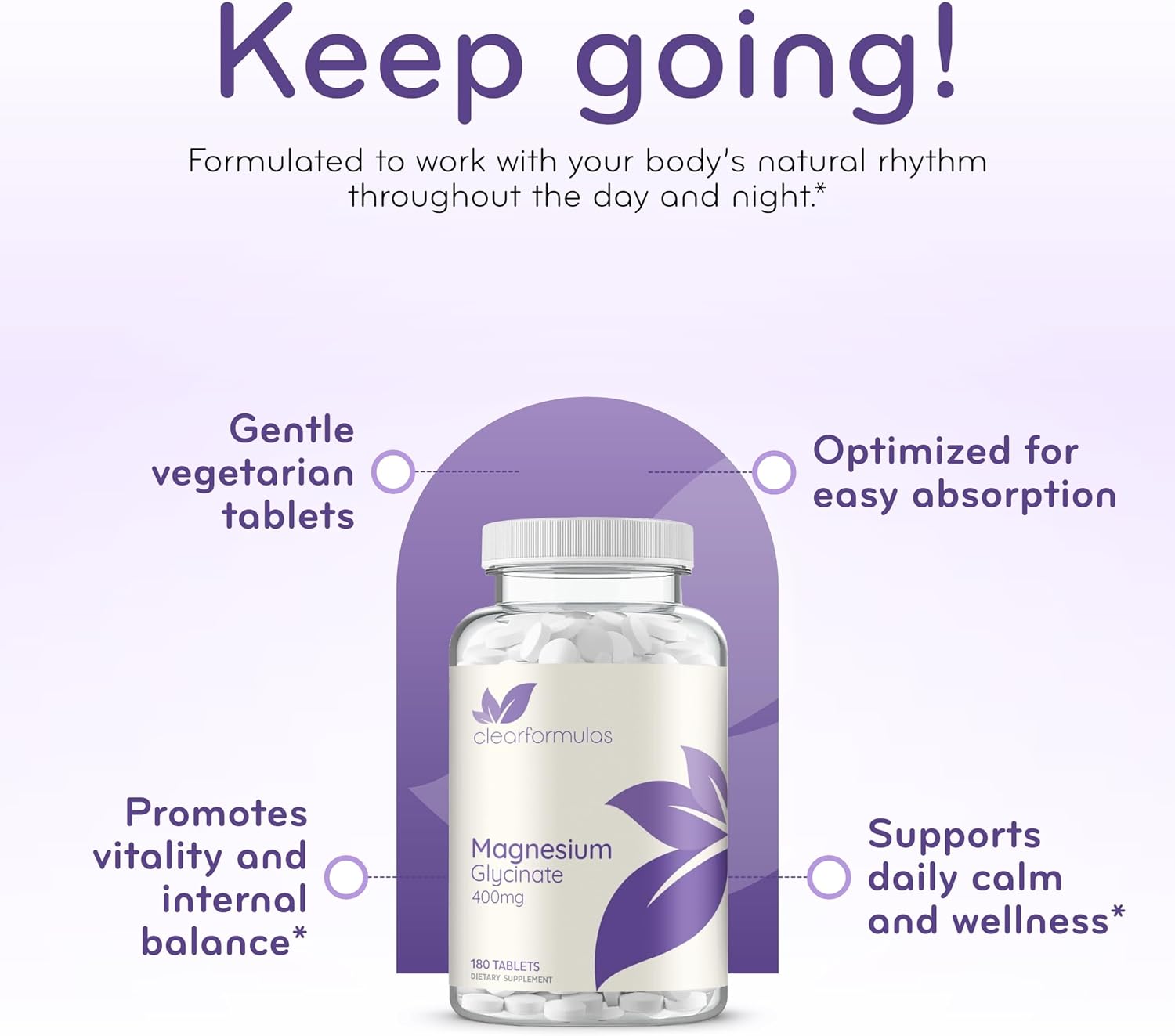 Clear Formulas Magnesium Glycinate & CoQ10 200mg Bundle | Energy Mood and Brain Support Bundle with High Absorption Magnesium and Coenzyme Q10 Supplements