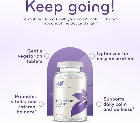 High Absorption Magnesium Glycinate 400mg - Mini Chelated Magnesium Glycinate Tablets for Mood Sleep & Relaxation Support - Easy to Swallow Vegan Non-GMO & Made in a cGMP Facility (90 Servings)