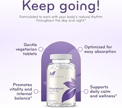 High Absorption Magnesium Glycinate 400mg - Mini Chelated Magnesium Glycinate Tablets for Mood Sleep & Relaxation Support - Easy to Swallow Vegan Non-GMO & Made in a cGMP Facility (90 Servings)