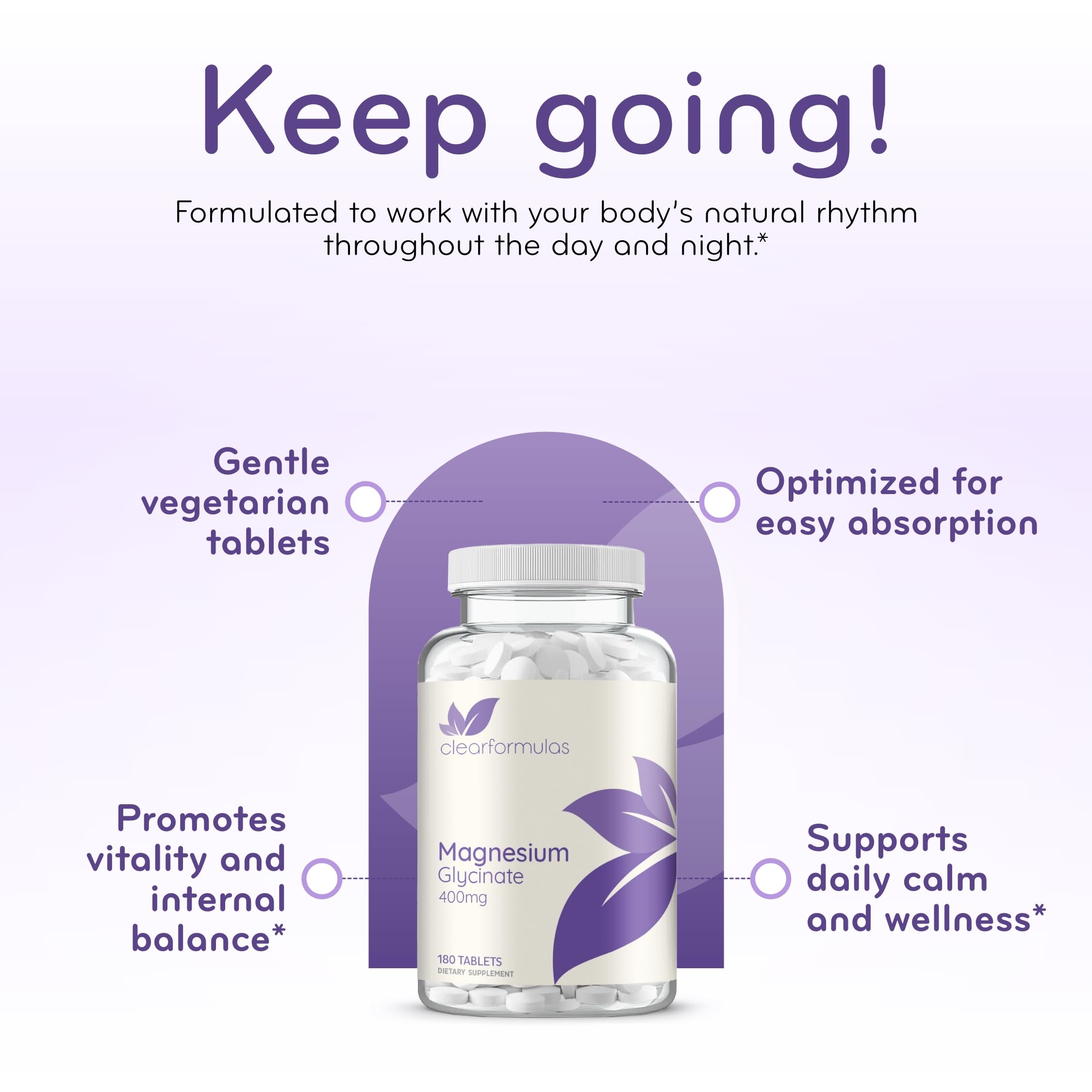 High Absorption Magnesium Glycinate 400mg - Mini Chelated Magnesium Glycinate Tablets for Mood Sleep & Relaxation Support - Easy to Swallow Vegan Non-GMO & Made in a cGMP Facility (90 Servings) — Amazon image 5