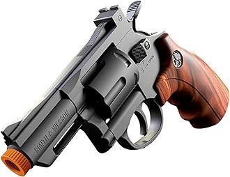 Toy Gun, Soft Bullet Toy Revolver, Game Catapult Toy Gun Foam Blaster, Christmas Birthday Gifts for Children and Adult(Brown)