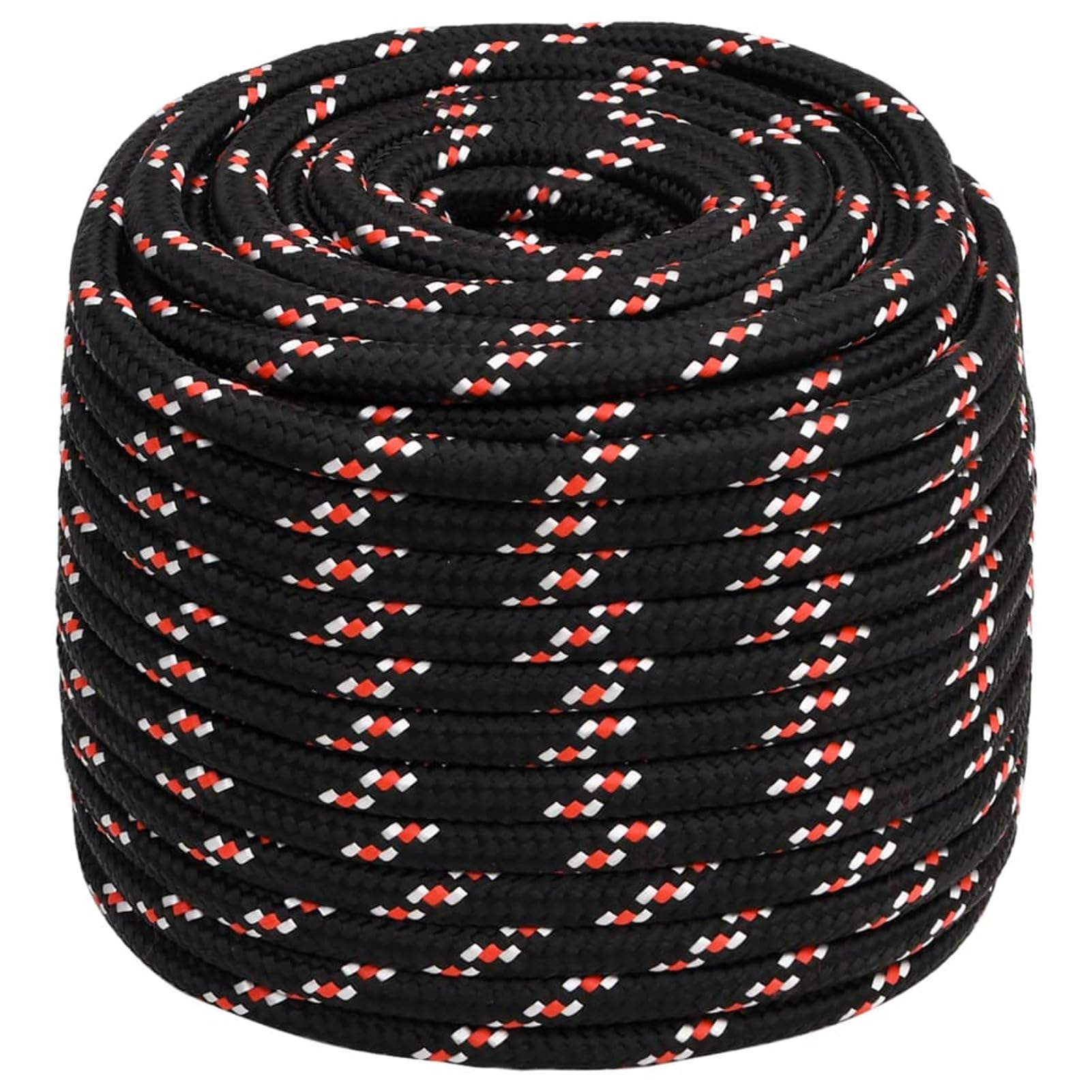 Cuerda de Barco Polipropileno Negra 16 mm 100 m, ShGaxin Roll Drap, Cuerda Marina, Cuerda Tendedero, Cuerda Toldo Exterior, Cuerda De Lona, Cuerda Barco Nautica