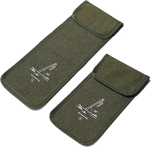 2 bolsas de estacas para tienda de campaña (S+L) resistentes a pinchazos, bolsas de almacenamiento de clavijas de gran capacidad, bolsa impermeable