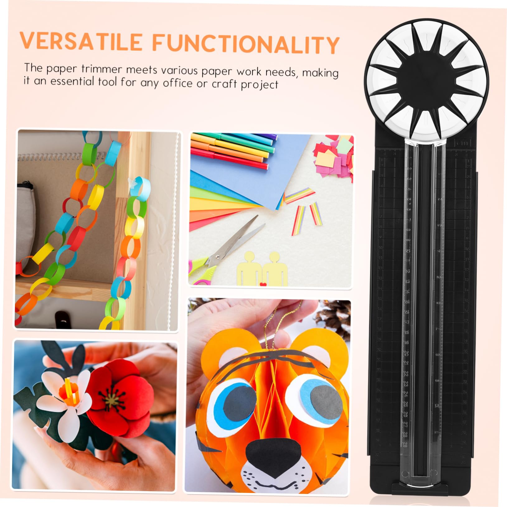 Gadpiparty Cortadora de Papel y Cortar Cartulina de Alta Precisión Material Plástico y Operación Fácil para Manualidades y Oficina Adecuado para Scrapbooking