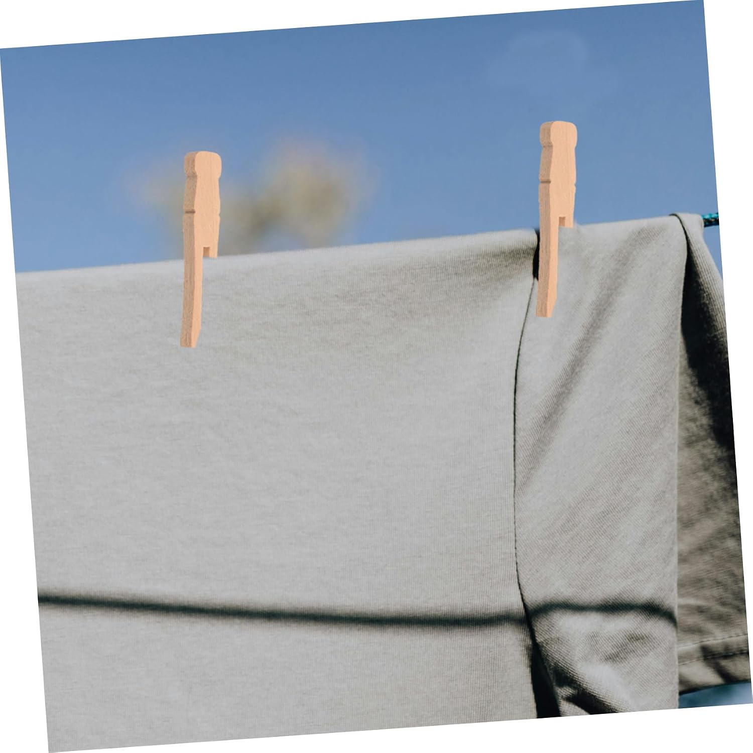 Kichvoe 100 Pack Wooden Clothespins 2.55 in Windproof Clothes Clips for Laundry Drying Crafts Photos Towels Socks Shirts Pants Rustic Laundry Pegs