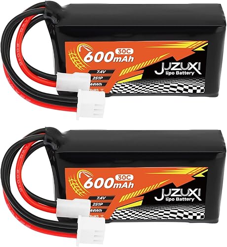 2 baterías Lipo (7.4 V, 600 mAh 2S)