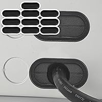 Vista 6 de RDEXP Juego de 10 anillos de juntas de doble cara de goma sintética negra de 3.110 x 0.945 in con forma ovalada