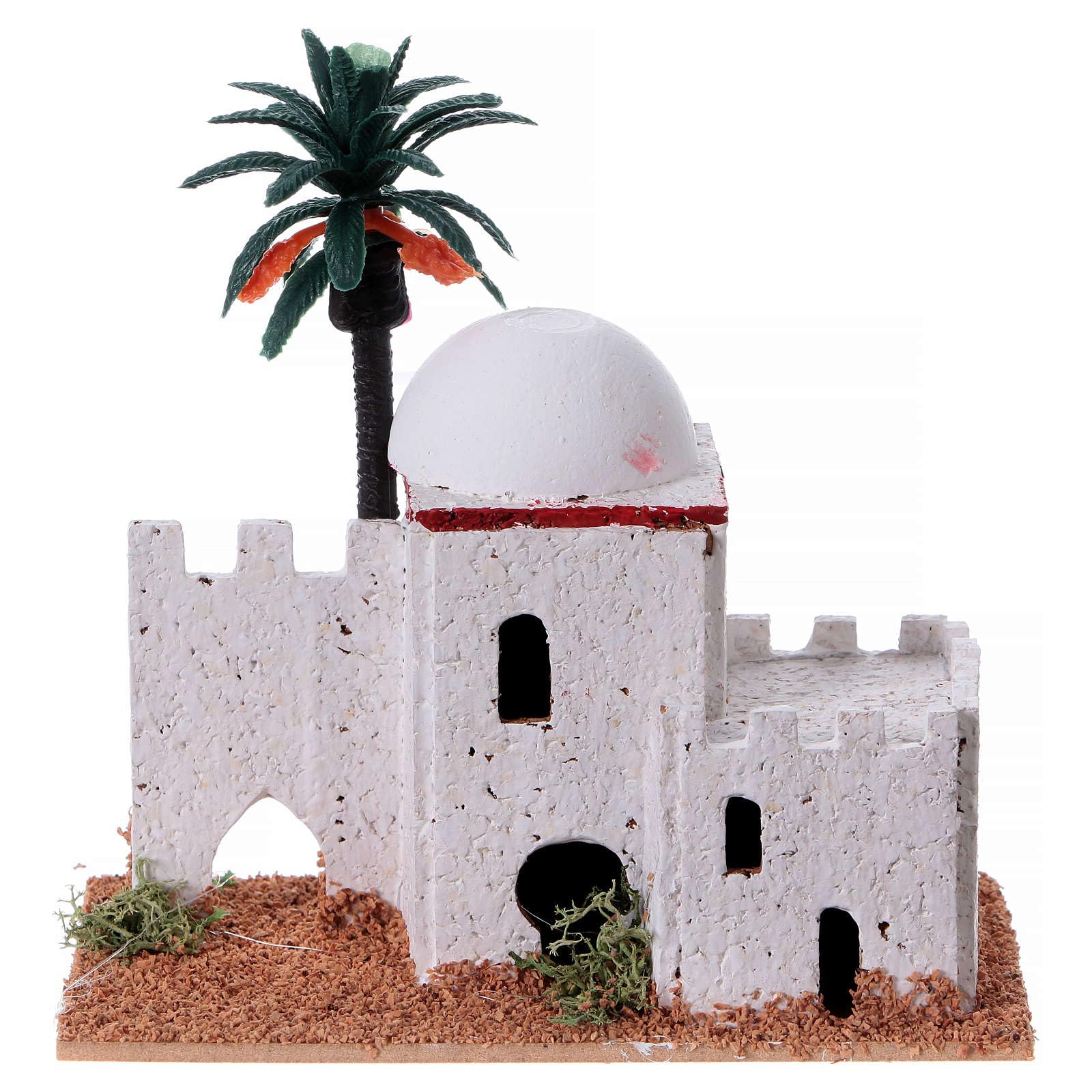Holyart Arabisches Haus mit Palme 13x12x7cm für Krippe