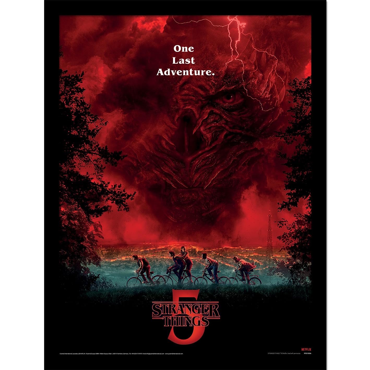 Pyramid International Stranger Things 5 (Vecna Sky) Collector Print 30cm X 40cm Framed Collector Print, Official Licensed Netflix Wall Art Poster, Ready To Hang, One Size