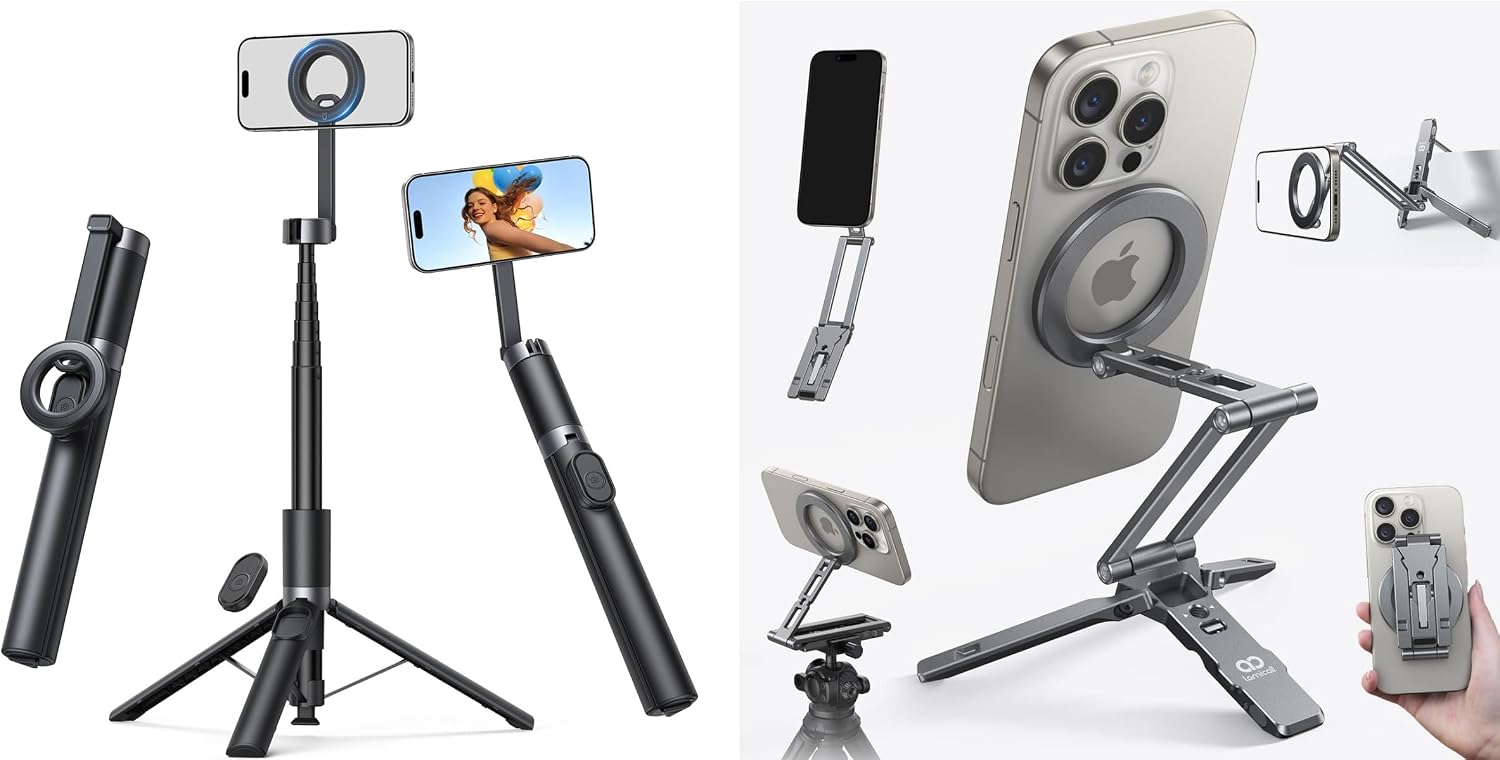 Lamicall 71" Auto-Open Magnetic Phone Tripod + for MagSafe Tripod Stand