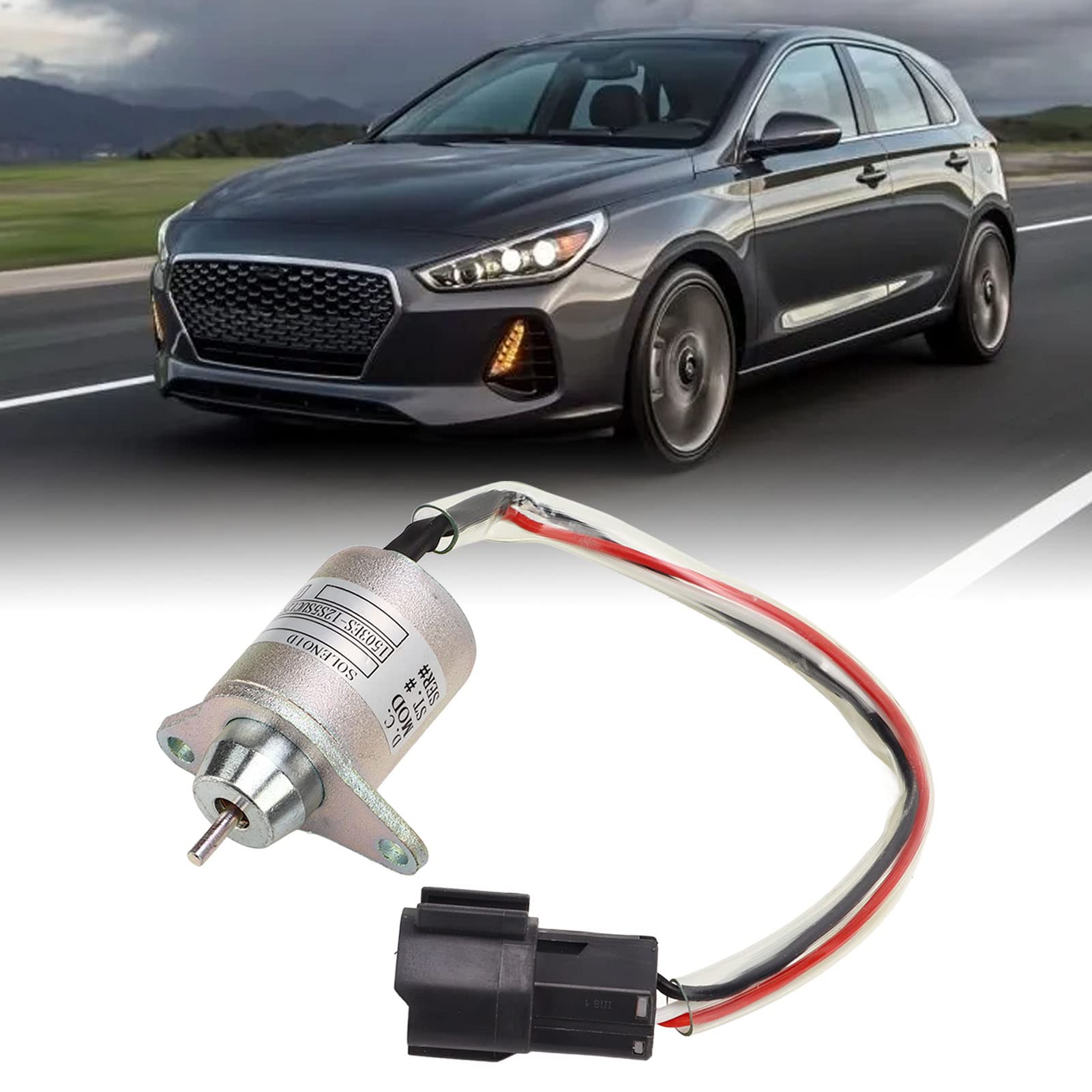 Solenoide di spegnimento, durevole 119233‑77931 Solido 12 V Professionale in metallo per motore