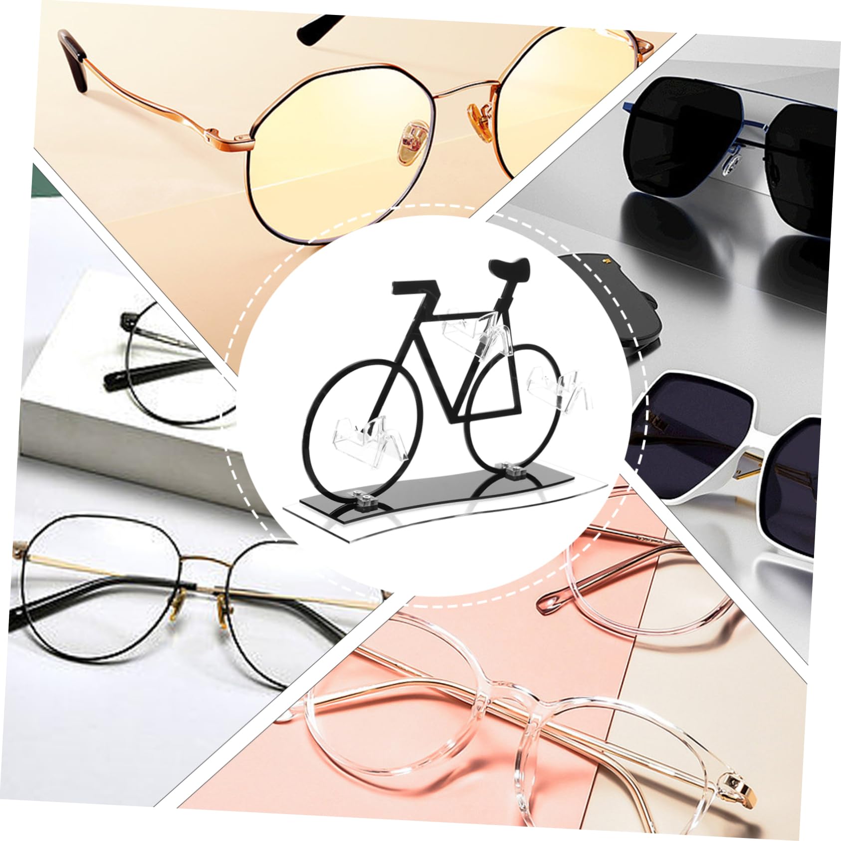 TOPBATHY 2st Brillenständer Fahrradförmiger Sonnenbrillenhalter Sonnenbrillen-organizer Brillengestell Brillenhalter Stehen Fahrradständer Ständer Für Brillenhalter Brillen Organizer Acryl