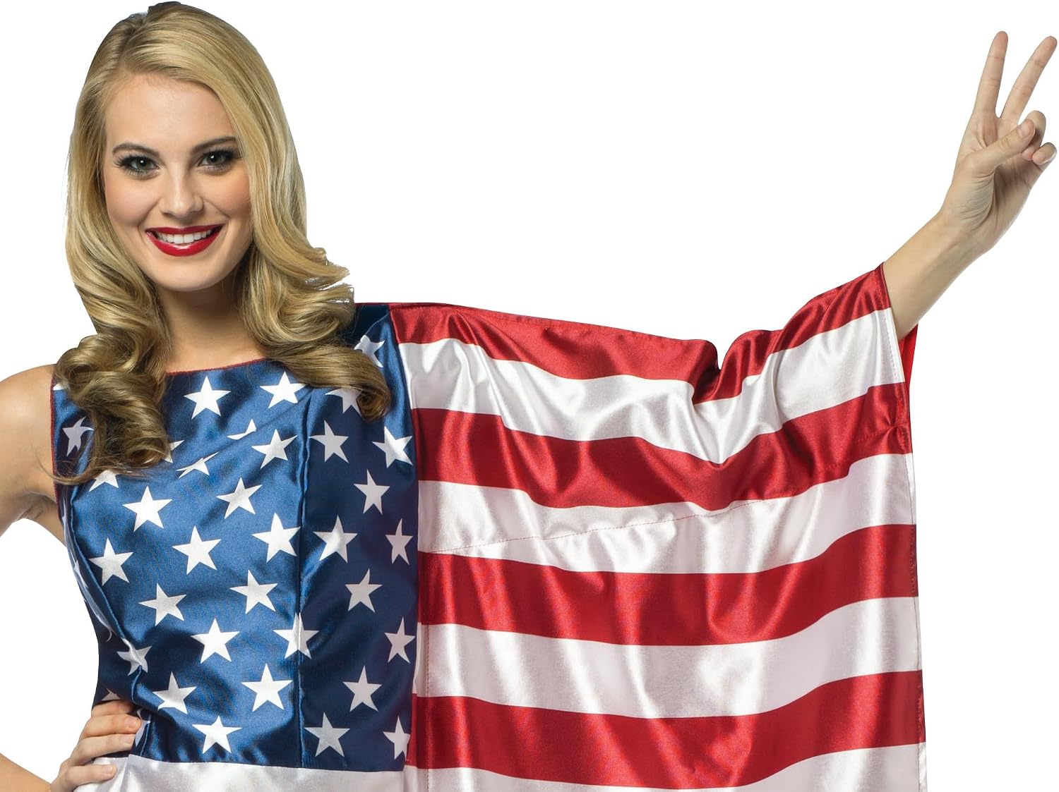 Rasta Imposta Women's Flag Usa Dress Costume, Red, White, Blue, Womens US Size 4-10