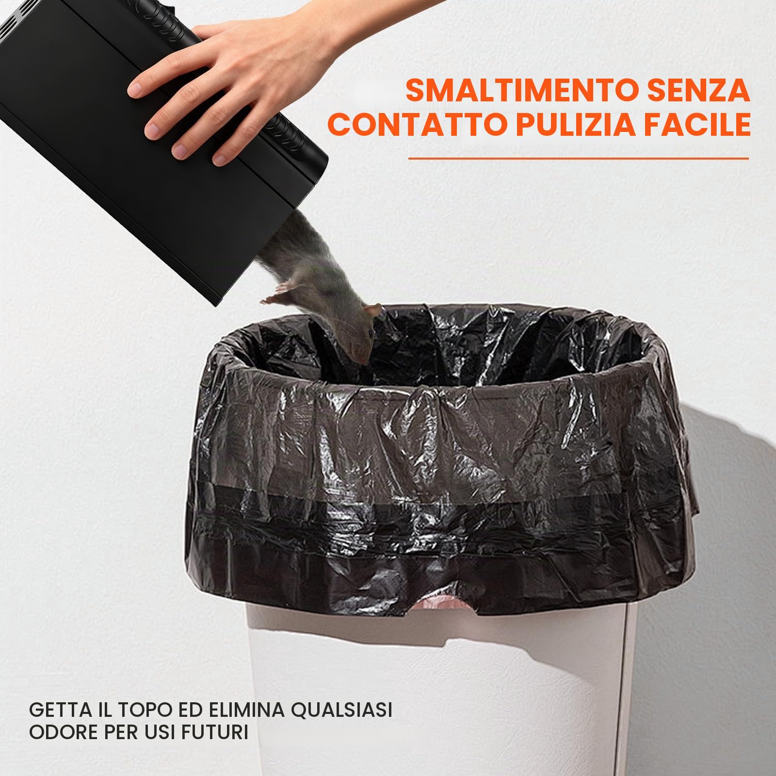 Trappola per Topi Elettrica, Versione Trappola Elettrica per topi 6000-8000 V, Alta Tensione per Uccidere i topi all'istante, Trappola Topi Elettrica Interno, per una casa senza parassiti