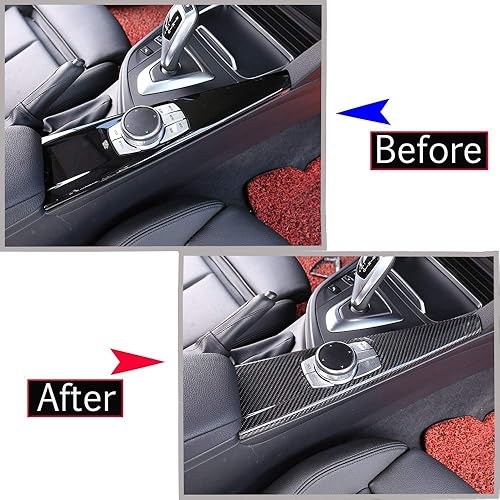 Miniatura 2 de YIWANG 100% fibra de carbono real coche interior multimedia panel cubierta Trim para BMW Serie 3 GT F30 F33 F34 F36 2013-2019 Accesorios de