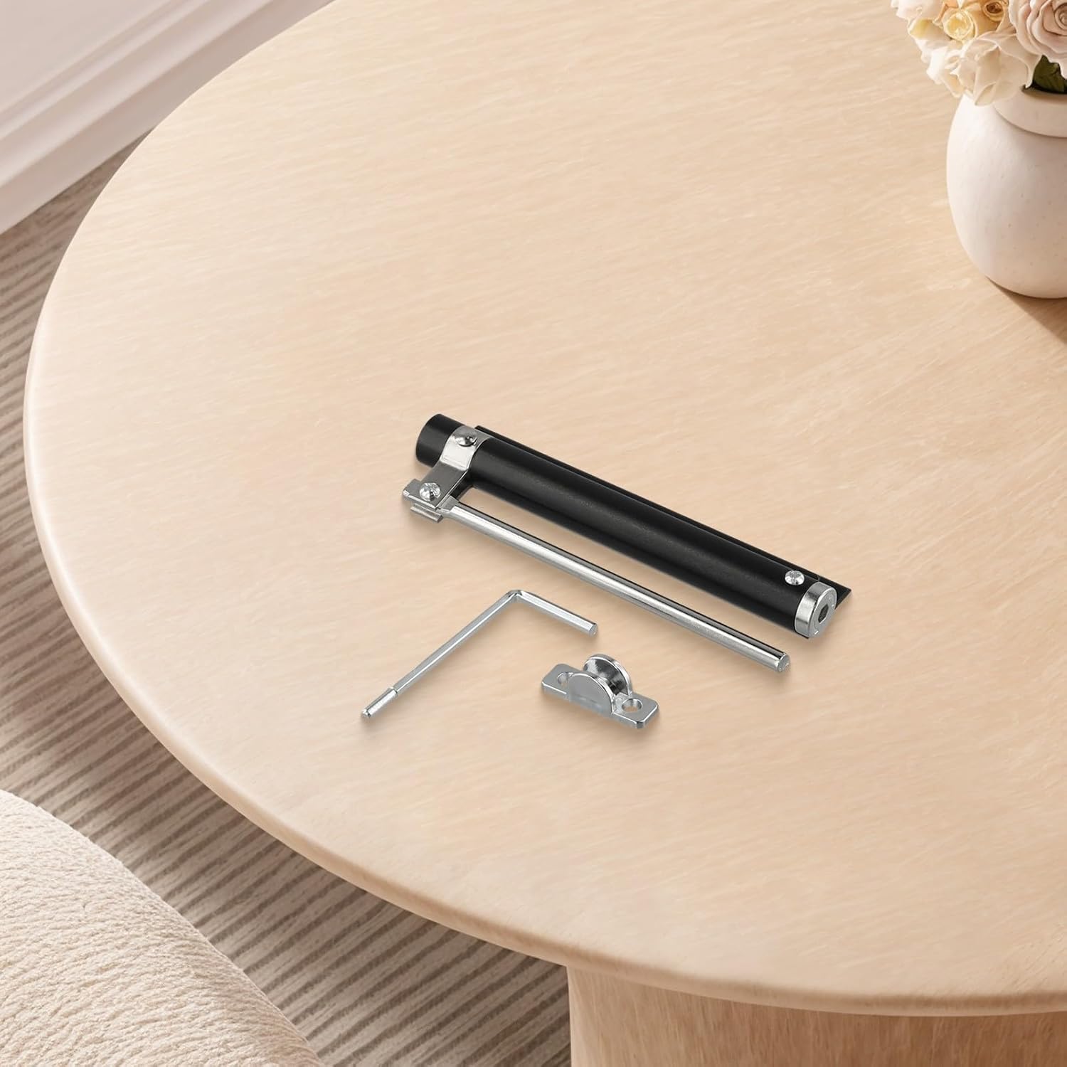 Zinc Alloy 3-Digit Mechanical Combination Lock Drawer, Mailbox, Cabinet, Locker - 20/25mm Cam Lock with Key, Black(Black)