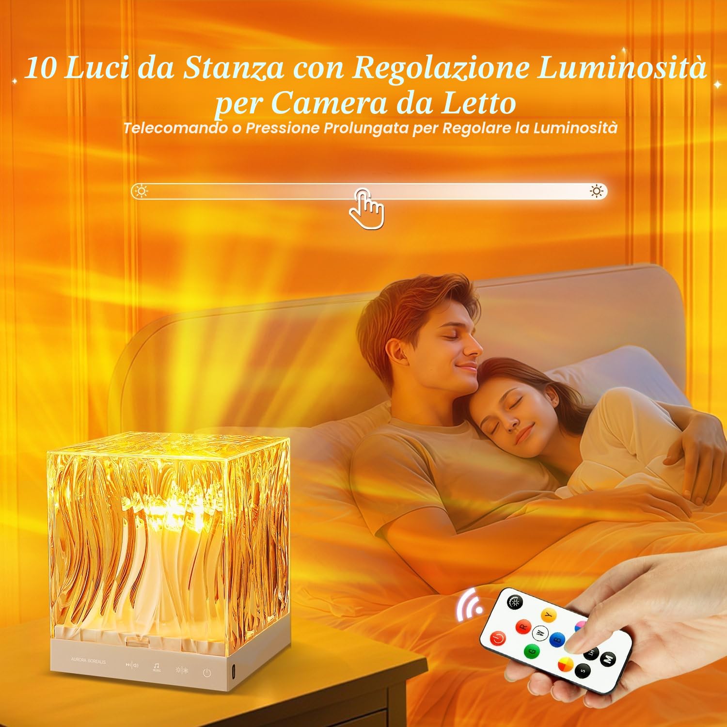 PIKOY Proiettore Stelle Soffitto 8 Colori LED e Telecomando Proiettore Soffitto Luce Notturna Bambini Lampada Camera da Letto Lava Lamp Sunset Lamp Cameretta Bambino Regalo Festa Della Mamma