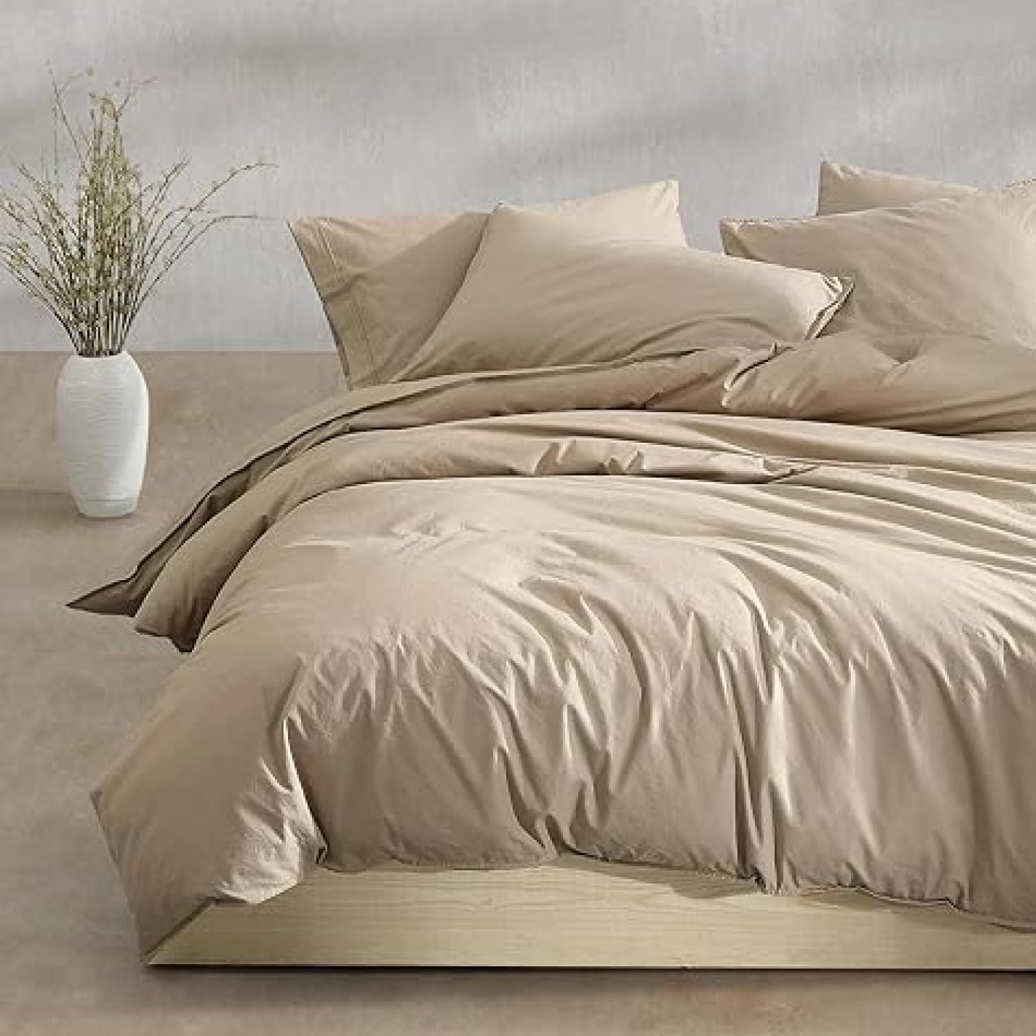 Calvin Klein Queen Duvet Cover Set, 100% Crisp & Cool Cotton Percale