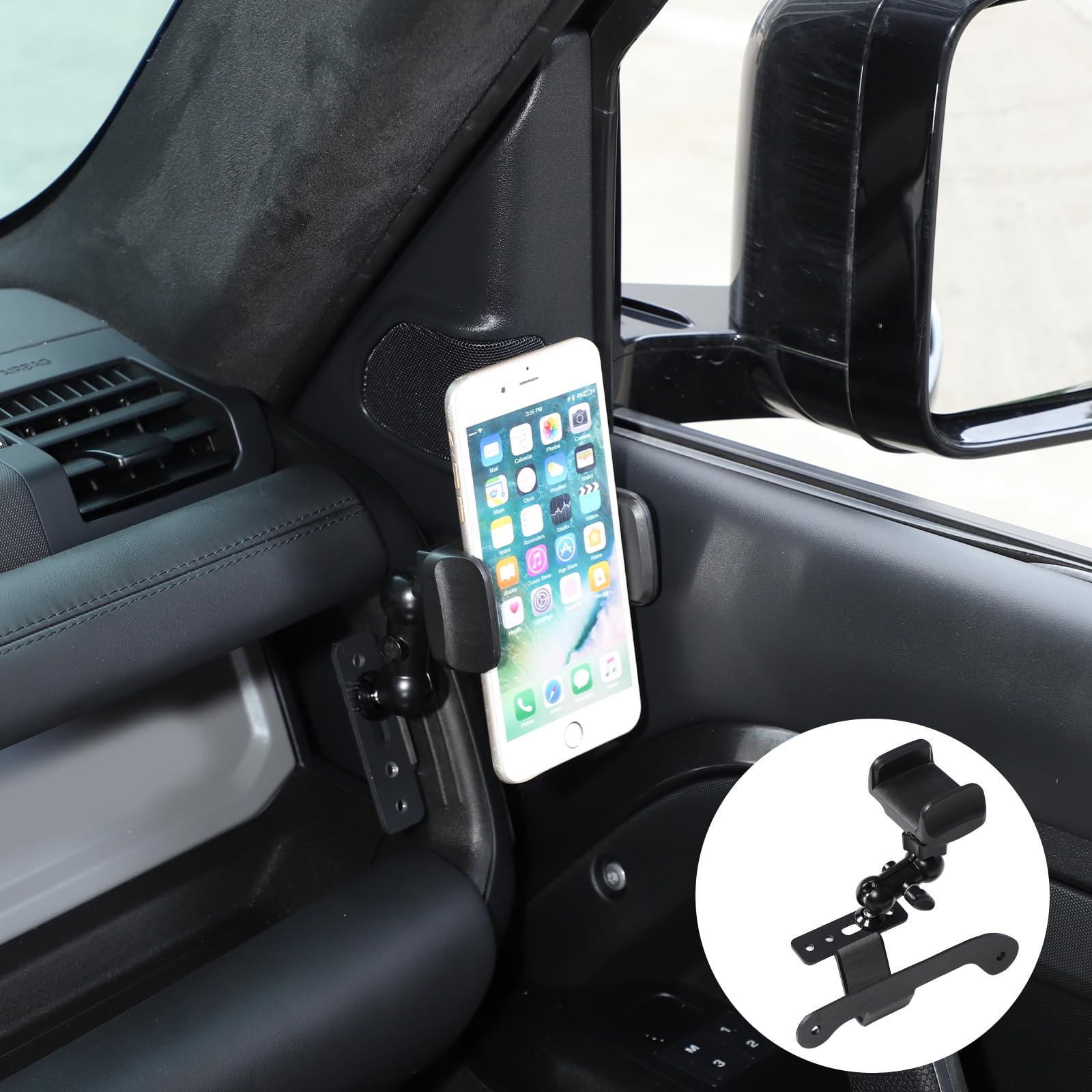 Supporto magnetico per telefono per Land Rover Defender 2020+, supporto per telefono per bocchetta dell'aria, girevole a 360°, per tutti gli smartphone