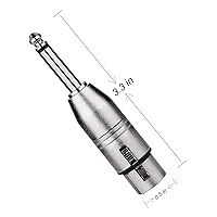 Vista 4 de Tisino Adaptador XLR hembra a TRS de 1/4 de pulgada, XLR hembra equilibrada a adaptadores macho de 0.250 in de pulgada - 2