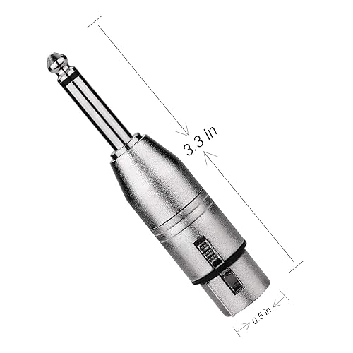 Miniatura 4 de tisino Adaptador XLR hembra a TRS de 14 de pulgada, XLR hembra equilibrada a adaptadores macho de 0.250 in de pulgada - 2 unidades