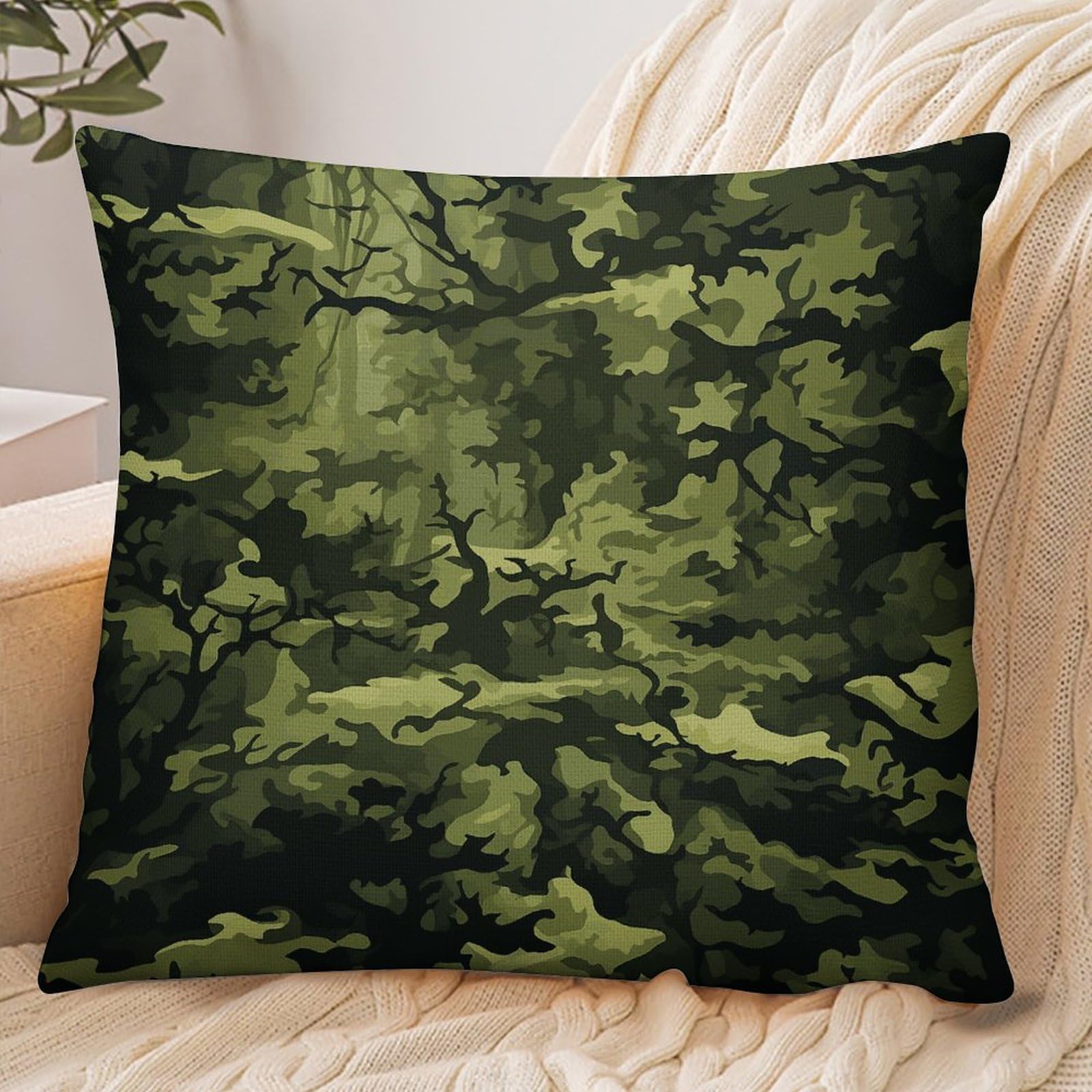 Fekiloot Style Camo Woodland Camoflage Pillowcase Pillow Sham Pillow Case