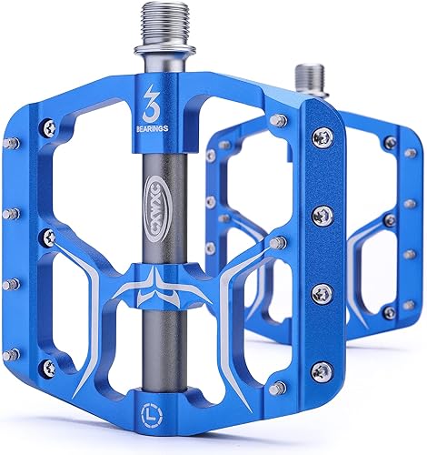 Pedales de bicicleta de carreteramontaña  3 rodamientos de 916 pulgadas de aleación de aluminio  Pedal de bicicleta de montaña con clavos