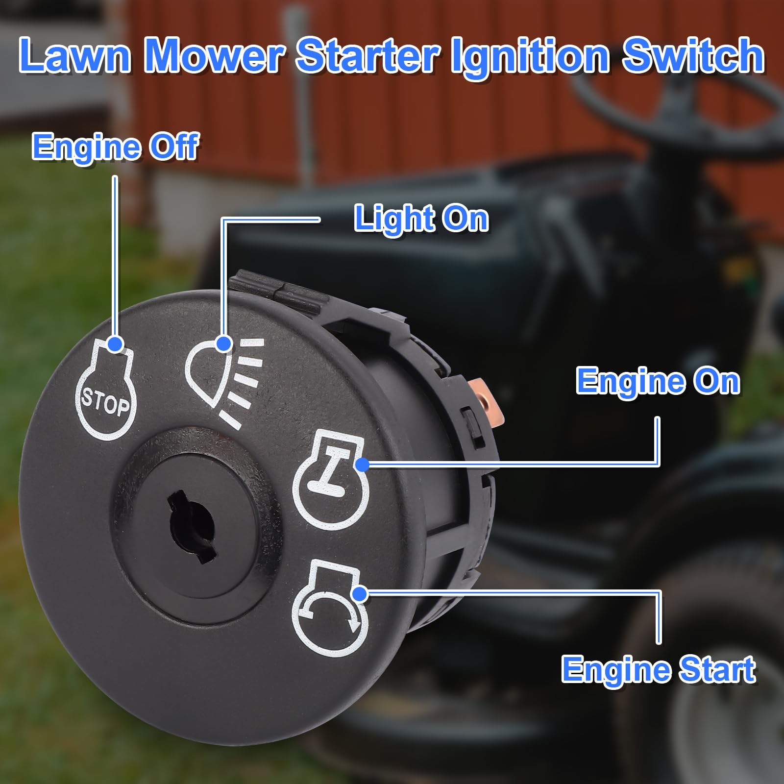 NQEUEPN Interruttore Di Accensione Per Tosaerba Con Chiave 7 - Foto 7