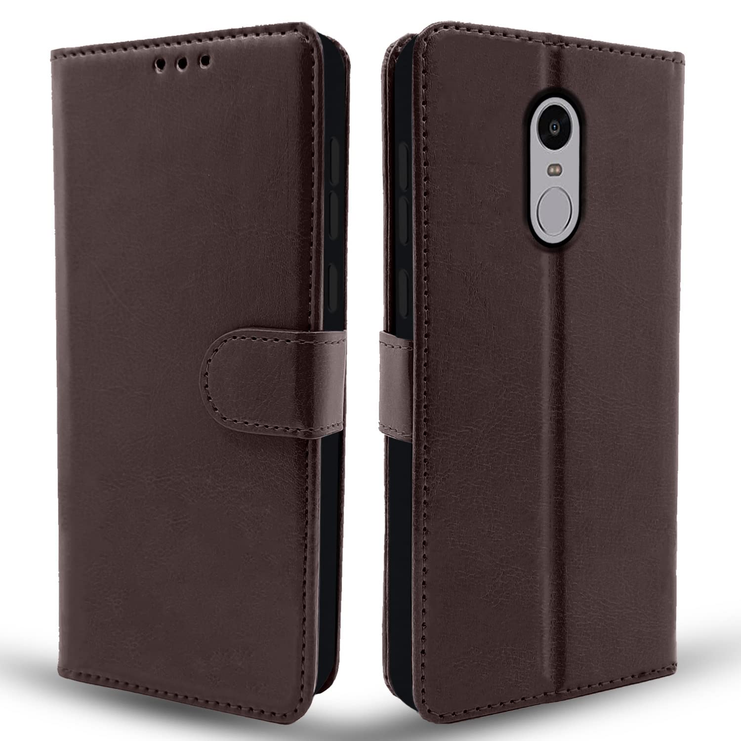 Pikkme Mi Redmi Note 4 Flip Case Leather Finish | Inside TPU with Card Pockets | Wallet Stand and Shock Proof | Magnetic Closing | Complete Protection Flip Cover for Mi Redmi Note 4 (Coffee) (B0BCJQ1GX6) Amazon Price History, Amazon Price Tracker