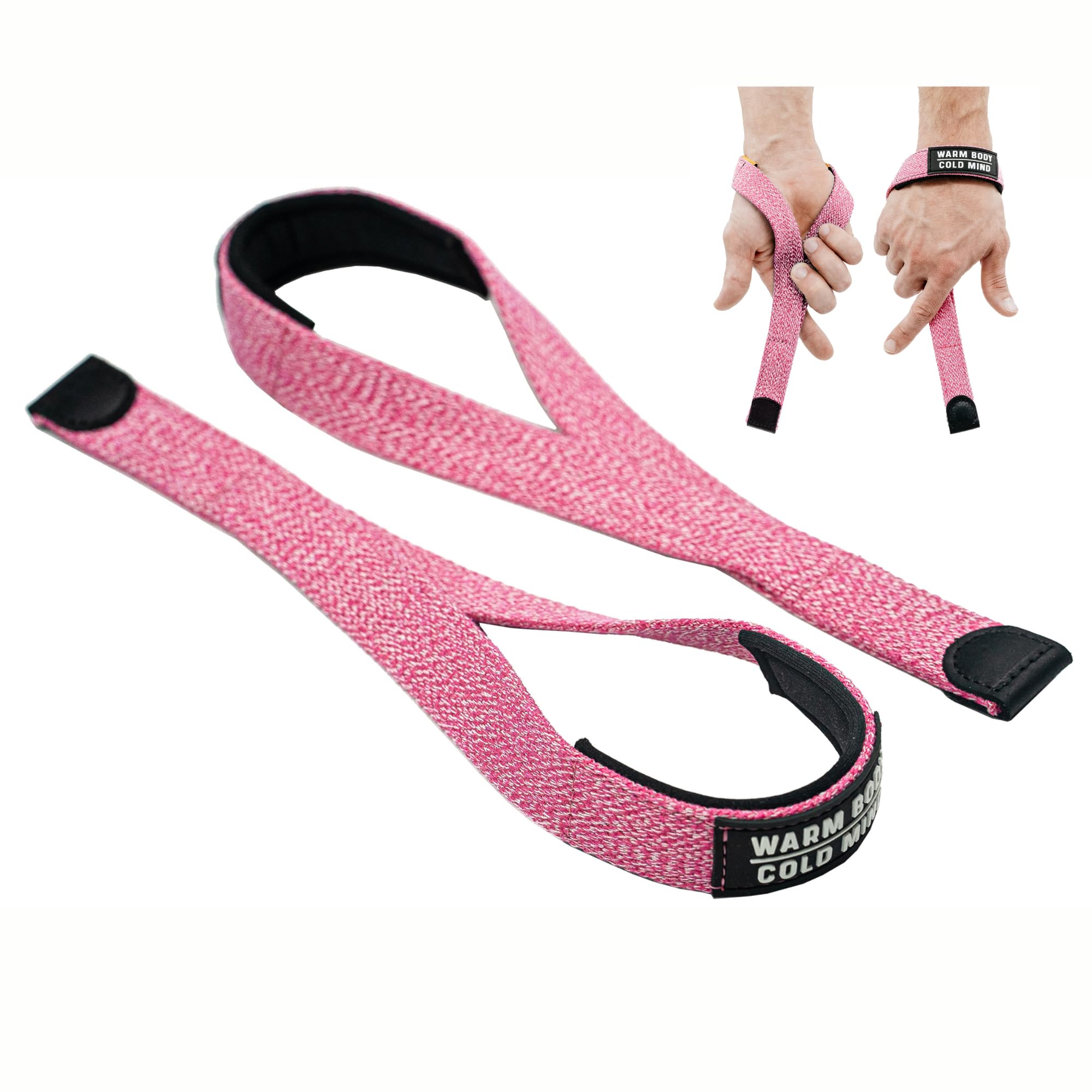 WARM BODY COLD MIND V2 - Correas de muñeca para levantamiento de pesas, correas de mano para levantamiento de potencia, levantamiento de pesas, culturismo funcional/entrenamiento cruzado, barra de