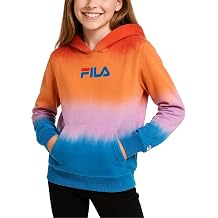 Fila Girls Hoodies - Cozy Soft Cotton Blend Tie Dye Pullover Graphic Hoodies for Girls - Casual Fashion Kids Sweatshirts