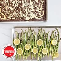 Vista 2 de Nordic Ware Naturals - Juego de bandejas para hornear de media hoja - Bandejas para hornear de aluminio de calidad comercial fabricadas en EE. UU.