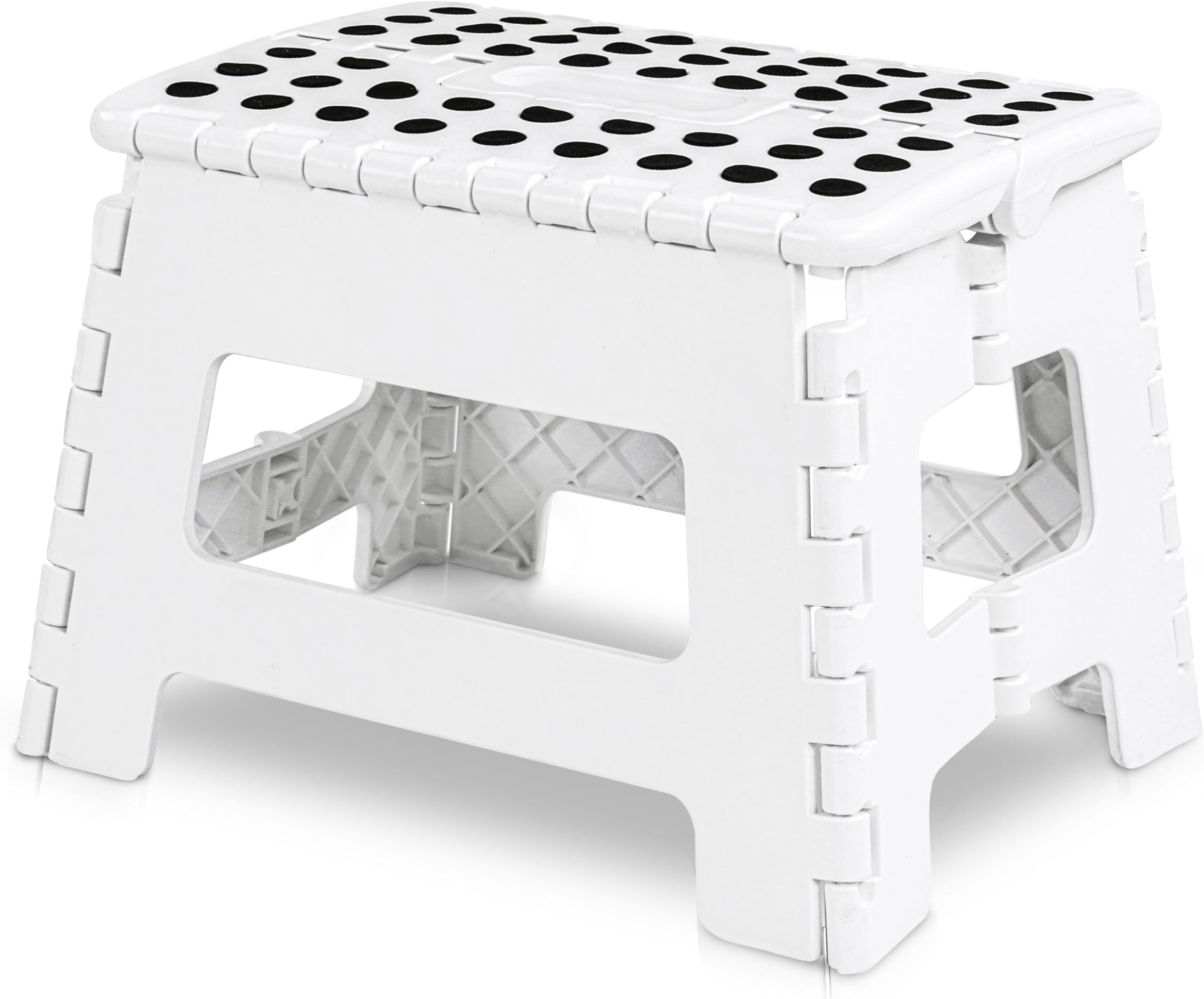 Utopia Home Folding Step Stool - 9” - Super Strong Foldable Step Stool - Lightweight For Kids & Adults with 300 lbs Holding Capacity - Great for Kitchen, Bathroom and Bedroom (White, 12)