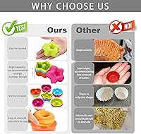 Vista 5 de To encounter Paquete de 24 Moldes de Silicona, Antiadherente de 2 3/4 pulgadas Molde para Donas, Tazas de Horneado de Silicona, Bandeja para Donas