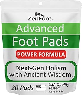 Advanced Foot Pads: Zeolite, Turmeric Curcumin & Ginger Formula | Effective & Natural | Premium Foot Patches 20 Pack