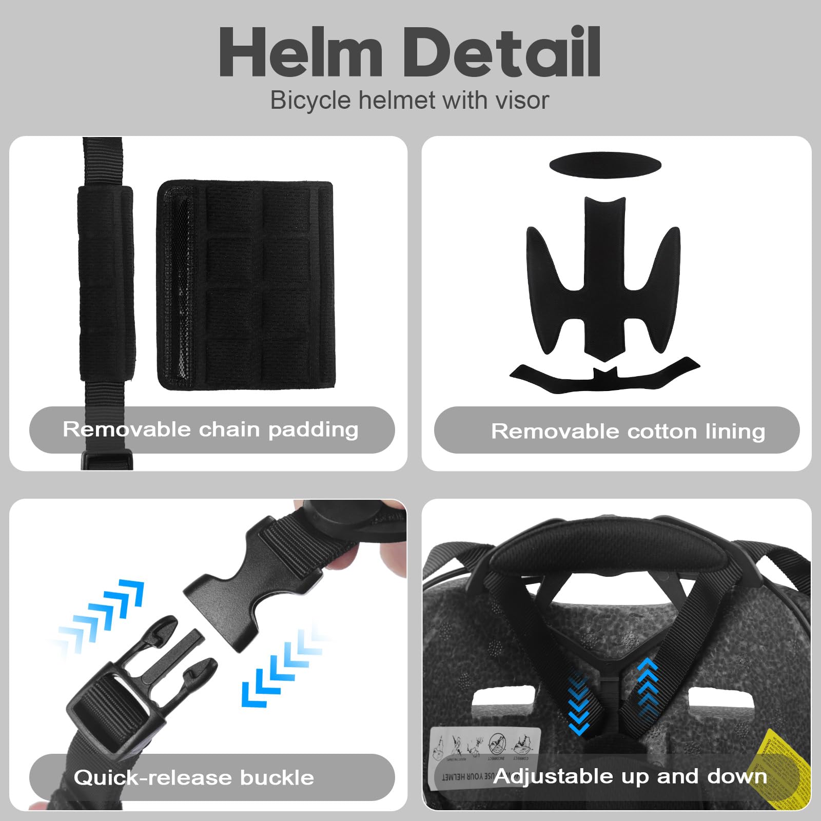 Shinmax Fahrradhelm Herren Damen, Helm Fahrrad mit USB Licht 5 Modi Fahrradhelm mit Visier, Mountainbike Helm Rennradhelm Erwachsen für Scooter Urban Pendler