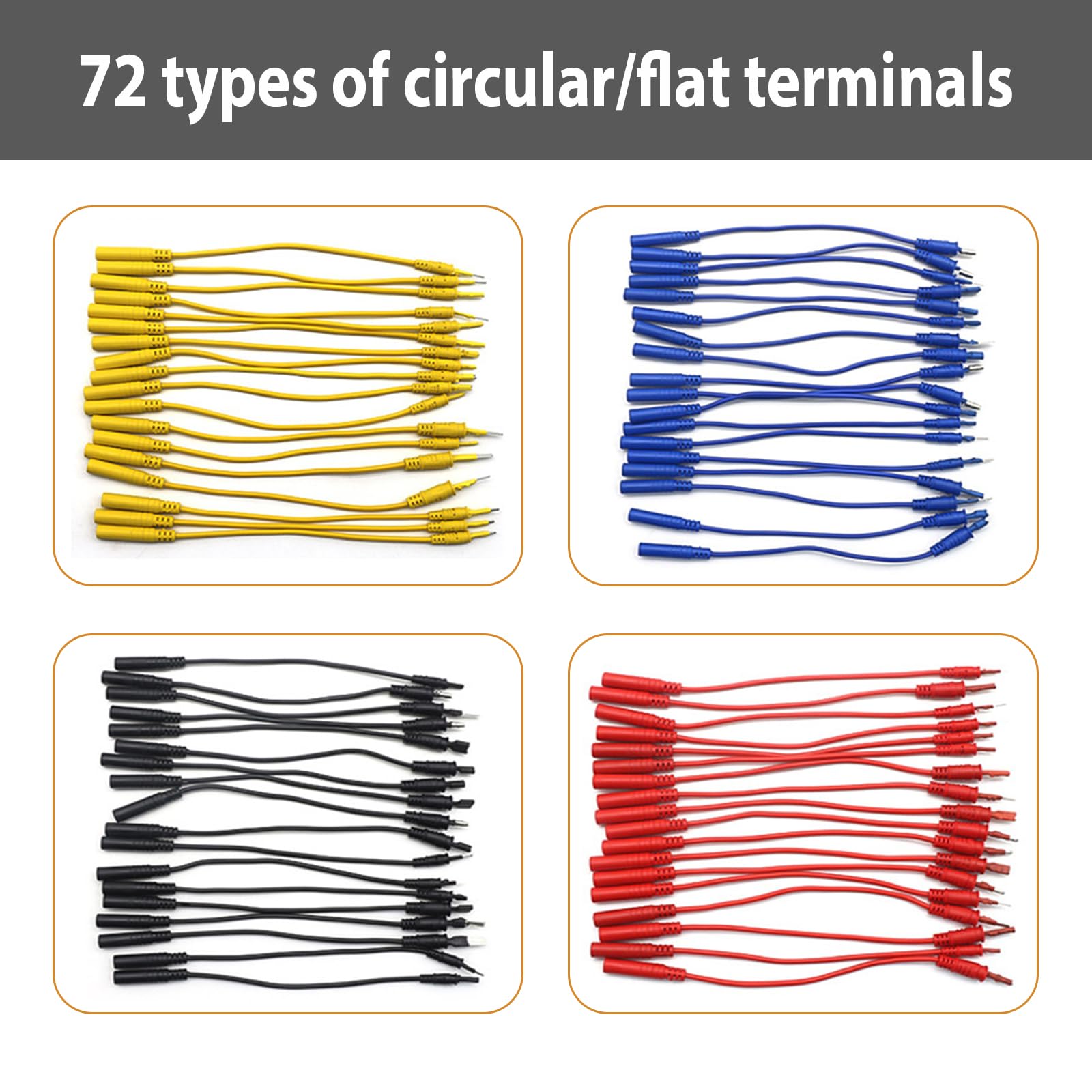 Cables Prueba Multímetro Kit, 92PCS Multímetro Cables de Prueba Set, Kit de Accesorios Puntas Tester para Automóvil y Eléctrico Digital Multifunción con Sondas, Banana y Pinzas Cocodrilo