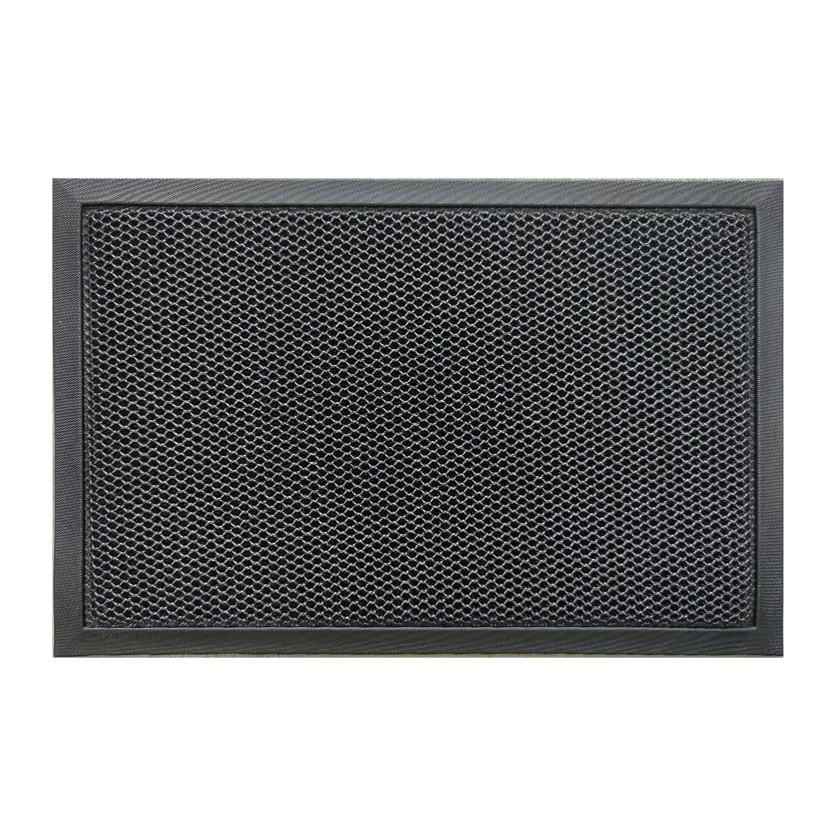 Nicoman 3D Mesh Door Mat, Heavy-Duty Dirt Trapper Floor Matt for Indoor/Outdoor, Entrance Patios Garden Garages, Low-Profile, Non-Slip, Machine Washable, Charcoal 120x80cm (4x2.5ft)