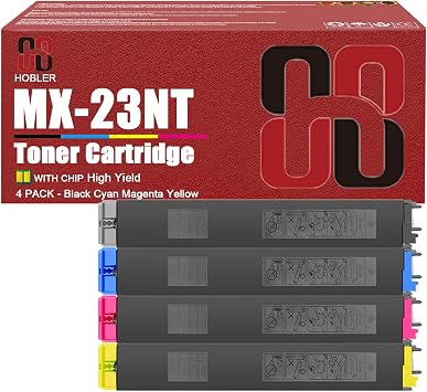 MX-23NT Toner Cartridges Compatible for Sharp MX-23NTBA MX-23NTCA MX-23NTMA MX-23NTYA Toner Cartridge Work for Sharp MX-1810U 2010U 2310U 3111U 2314N 2614N Printers