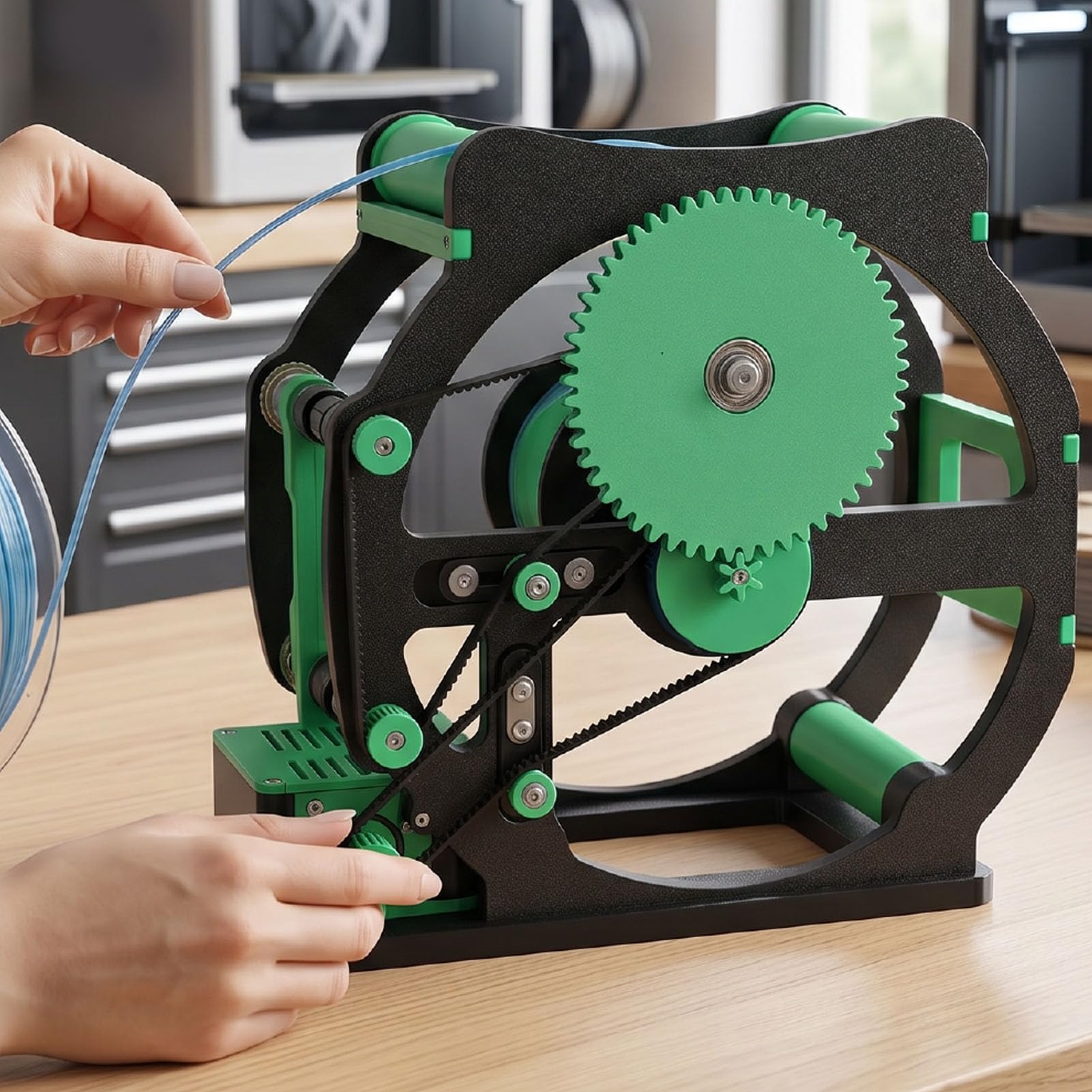 FTVOGUE Szpulowiec do Filamentu 3D, Nawijarka do Szpul, Filamentu 1 Kg